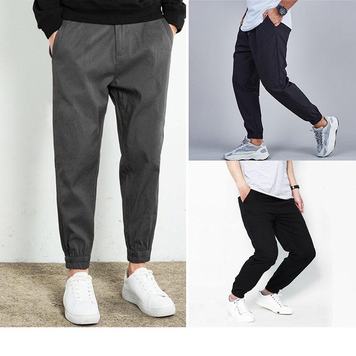 Quần kaki jogger khóa chíp Dài Bo chun nam nữ - Chất Vải Kaki Kiểu Thể Thao UNISEX sáu Màu Đen.xám,,xanh,đỏ,rêu 01x