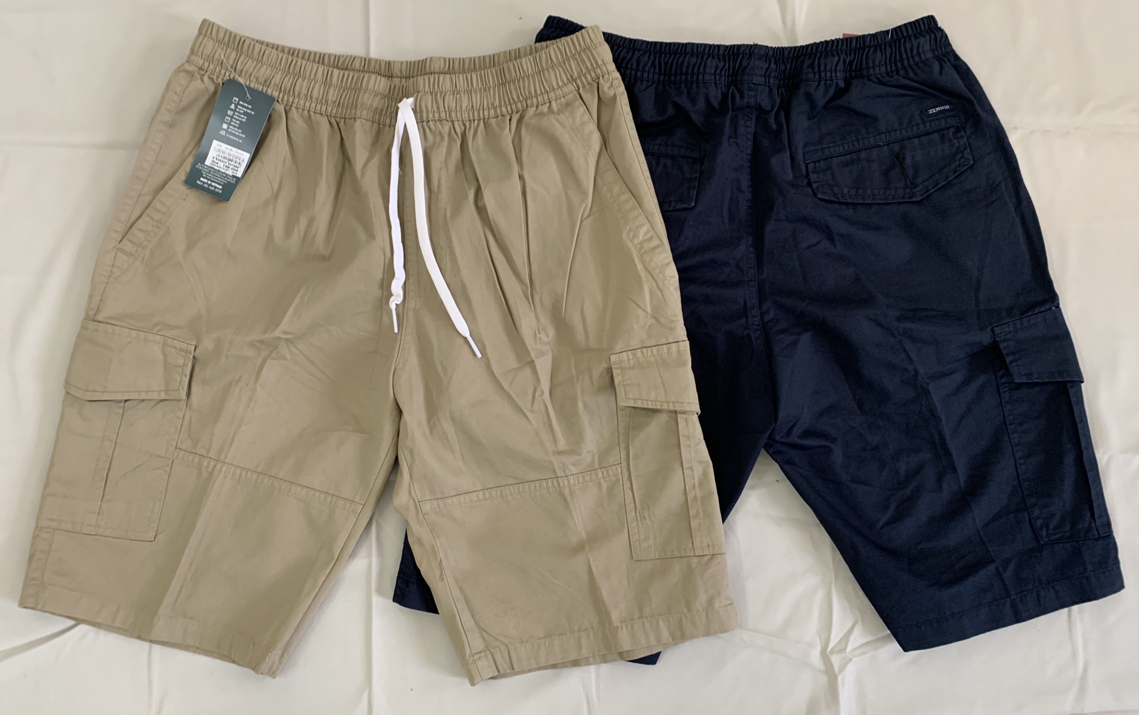 Quần lửng khaki nam lưng thun túi dán 2 bên - LTDSI