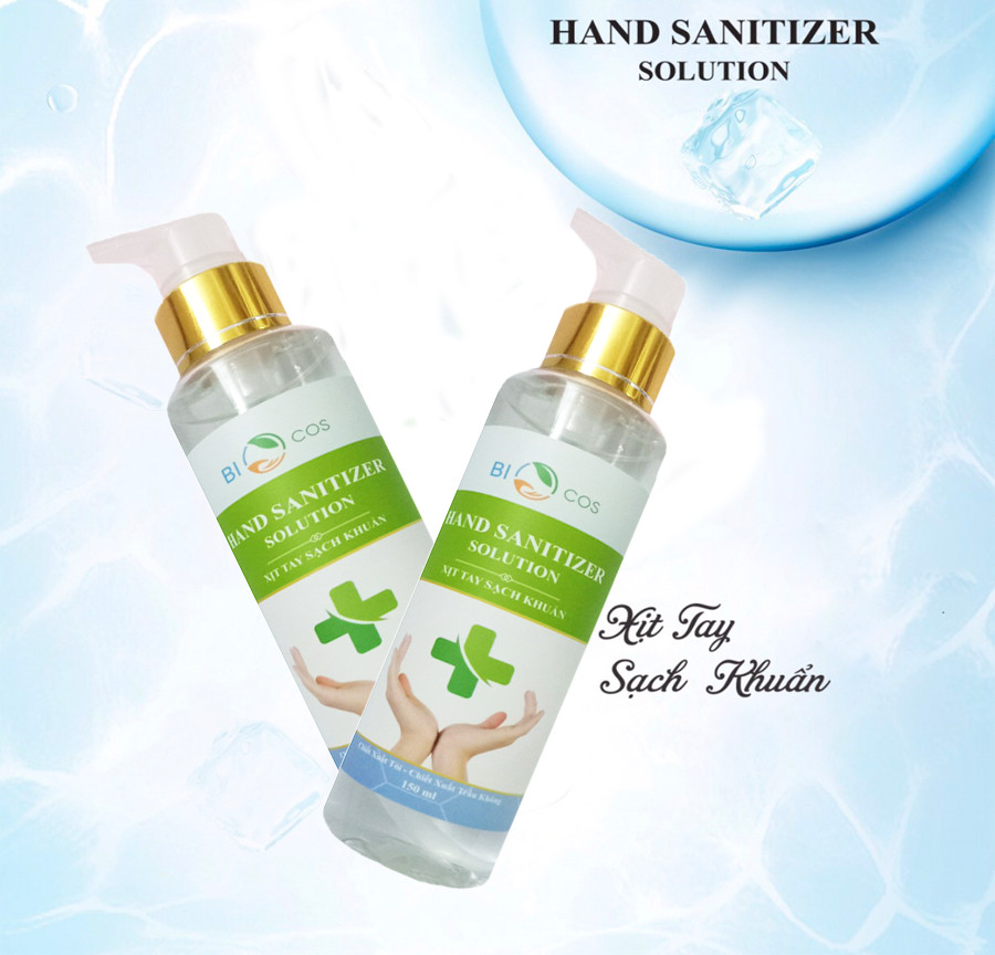 Combo 3 Chai Xịt Rửa Tay Sạch khuẩn Biocos Hand Sanitizer Solution (150ml*3)