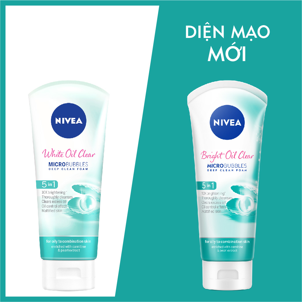 Sữa rửa mặt NIVEA White Oil Clear giúp trắng da sạch nhờn - 84951
