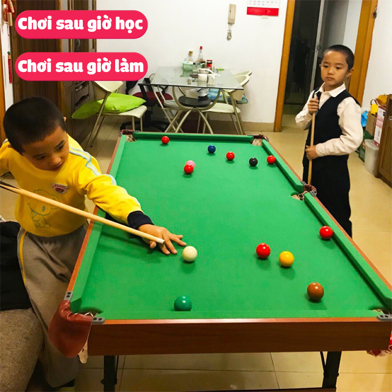 Đồ chơi bàn Bida mini bằng gỗ cỡ lớn Table Top Pool Table TTP-140 kích thước 140x75cm​