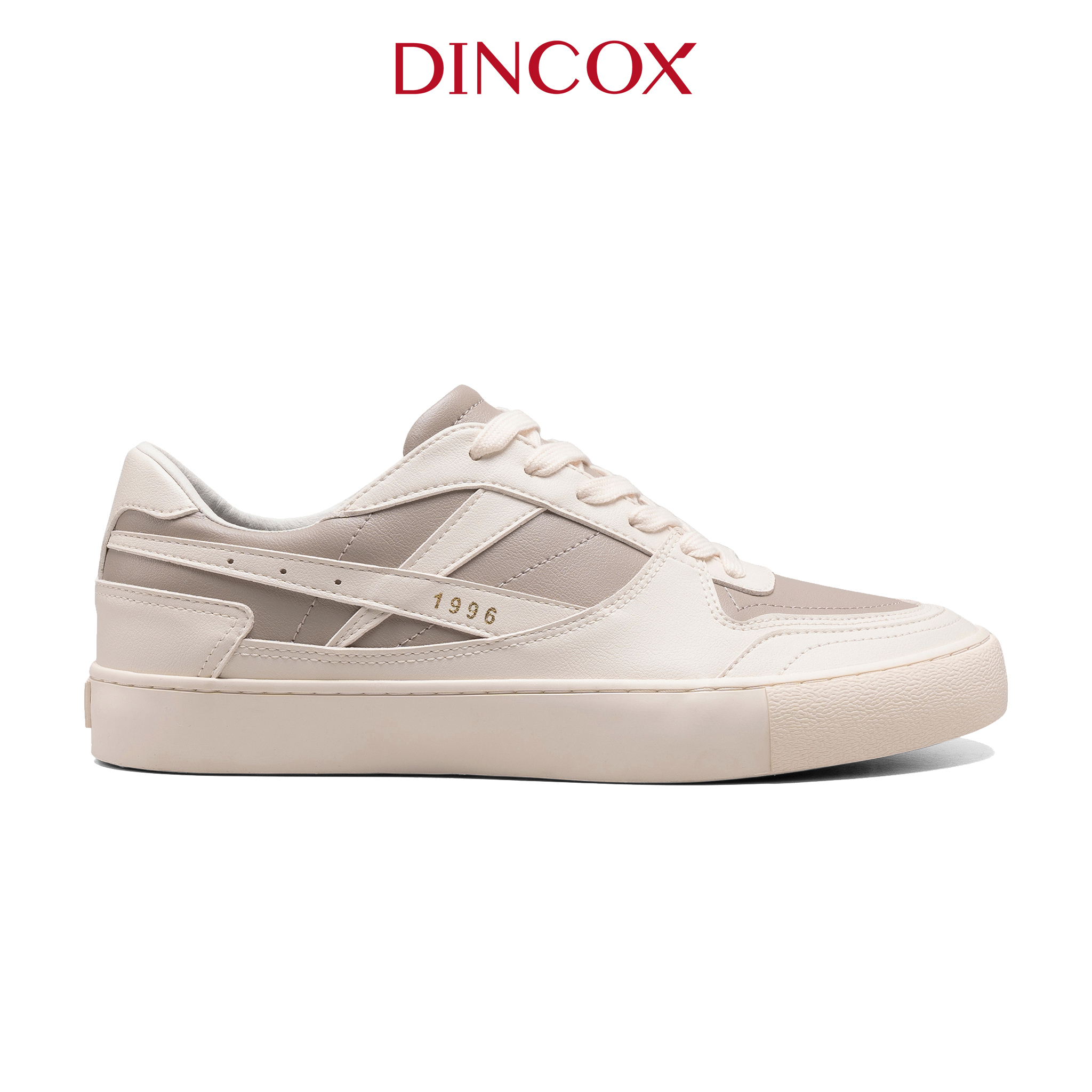 New Arrivals | Giày Da Sneaker Nam Nữ DC39 LATTE LOVE DINCOX Shoes Đế Bằng - Microfiber Leather