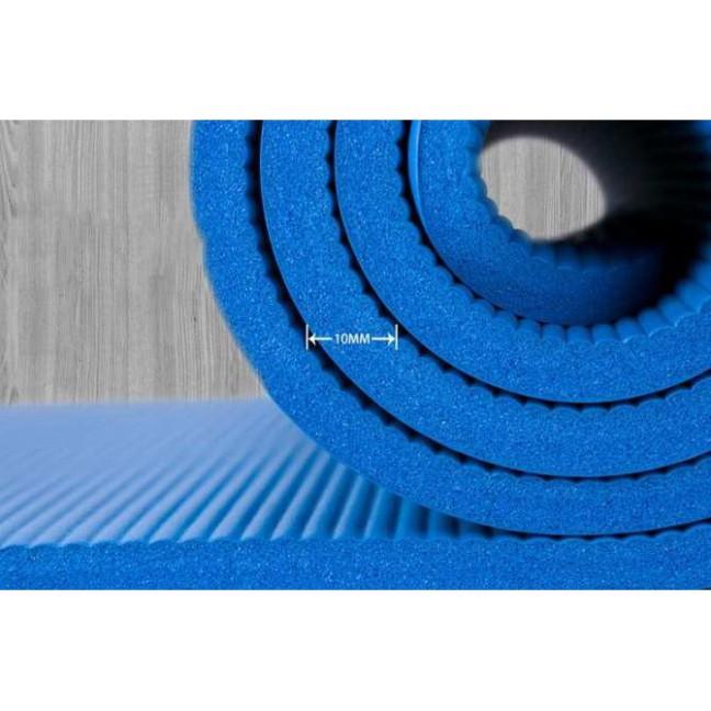 Thảm tập Yoga, Gym, Fitness Cao Cấp dày 10mm-15mm TPE Hàn Quốc(Tặng Kèm Túi Đựng)