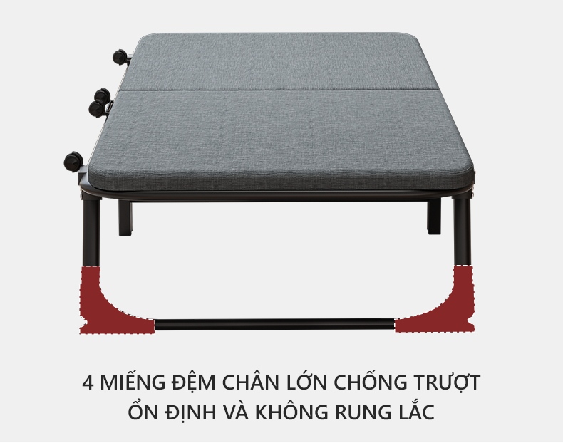 Giường gấp gọn thông minh khung thép chống ghỉ sơn tĩnh điện thương hiệu IGA - GN68