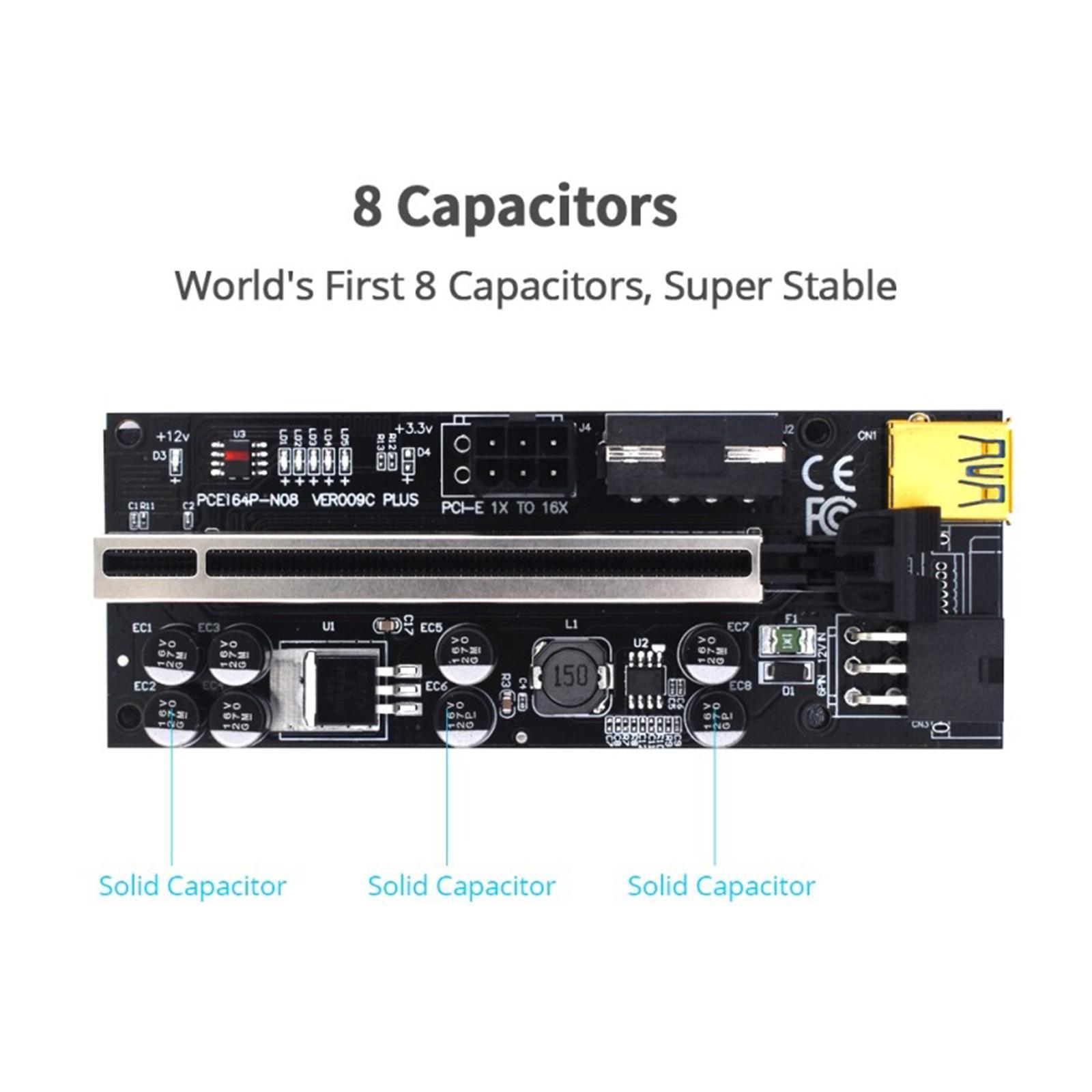 Graphics Card USB 3.0 Ver 010S Plus 1x 16x Multiplier for GPU  Powered