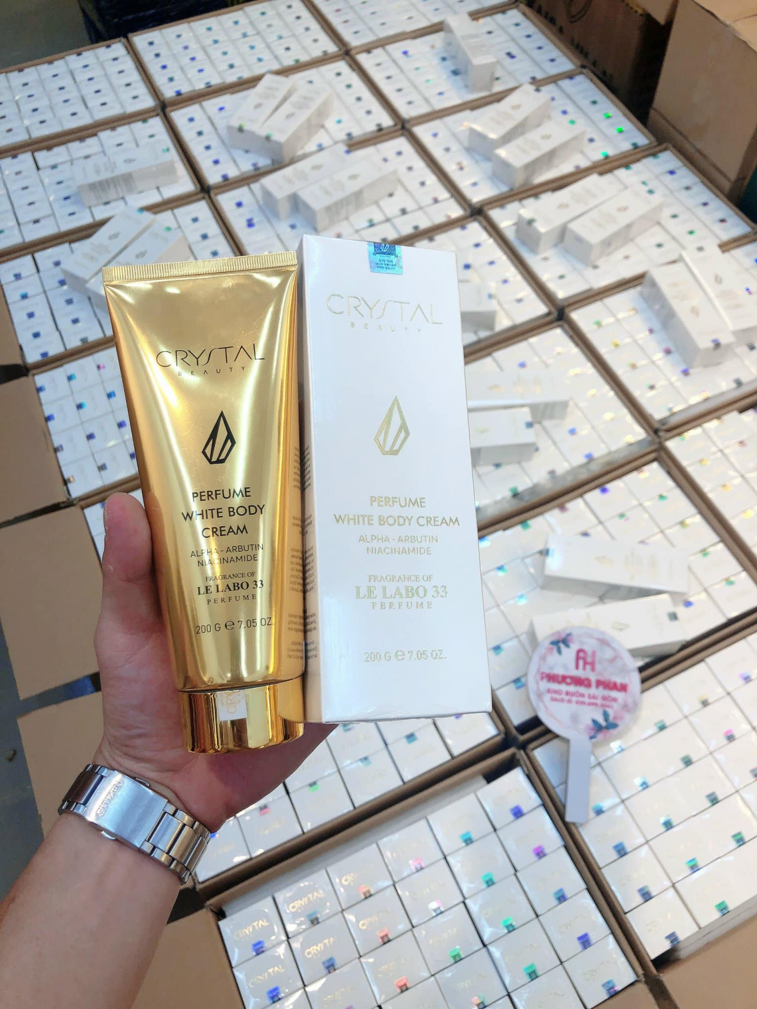 Kem Dưỡng Trắng Da Toàn Thân Perfume White Body Cream Crystal Hương Nước Hoa Labo 33 - Kem Body Siêu Trắng - Kem Dưỡng Trắng Da Mùi Nước Hoa LABO 33