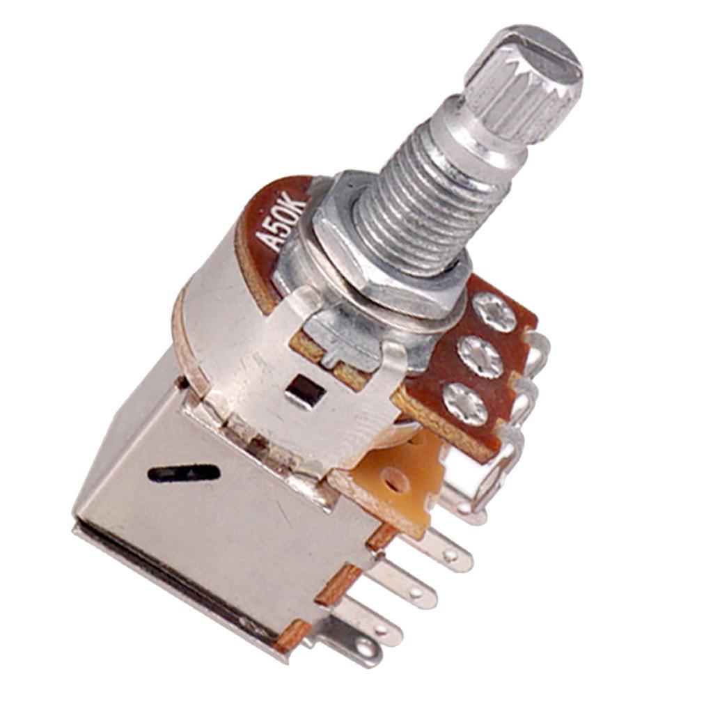2X Push Pull Potentiometer Switch Control Pot for Electric Guitar Bass A50K