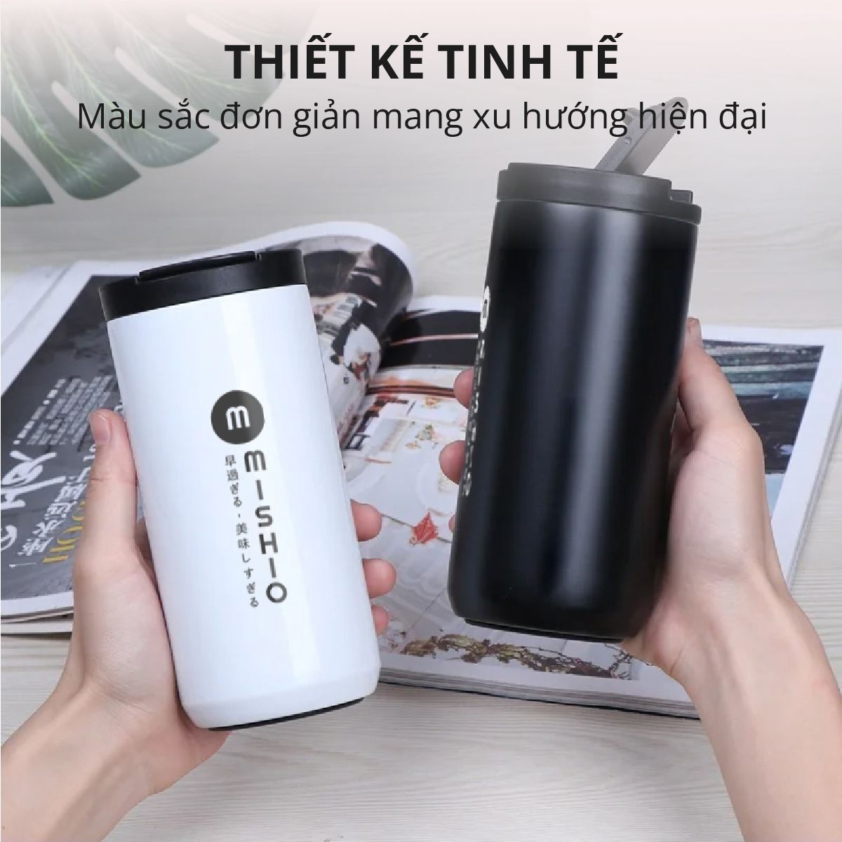 Ly Giữ Nhiệt Mishio inox 304 không gỉ sét dung tích 400ml - hàng chính hãng