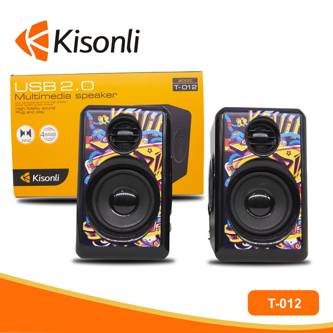 Loa vi tính USB 2.0 Kisonli T-012 4 bass JL - Hàng chính hãng (Giao mẫu ngẫu nhiên)