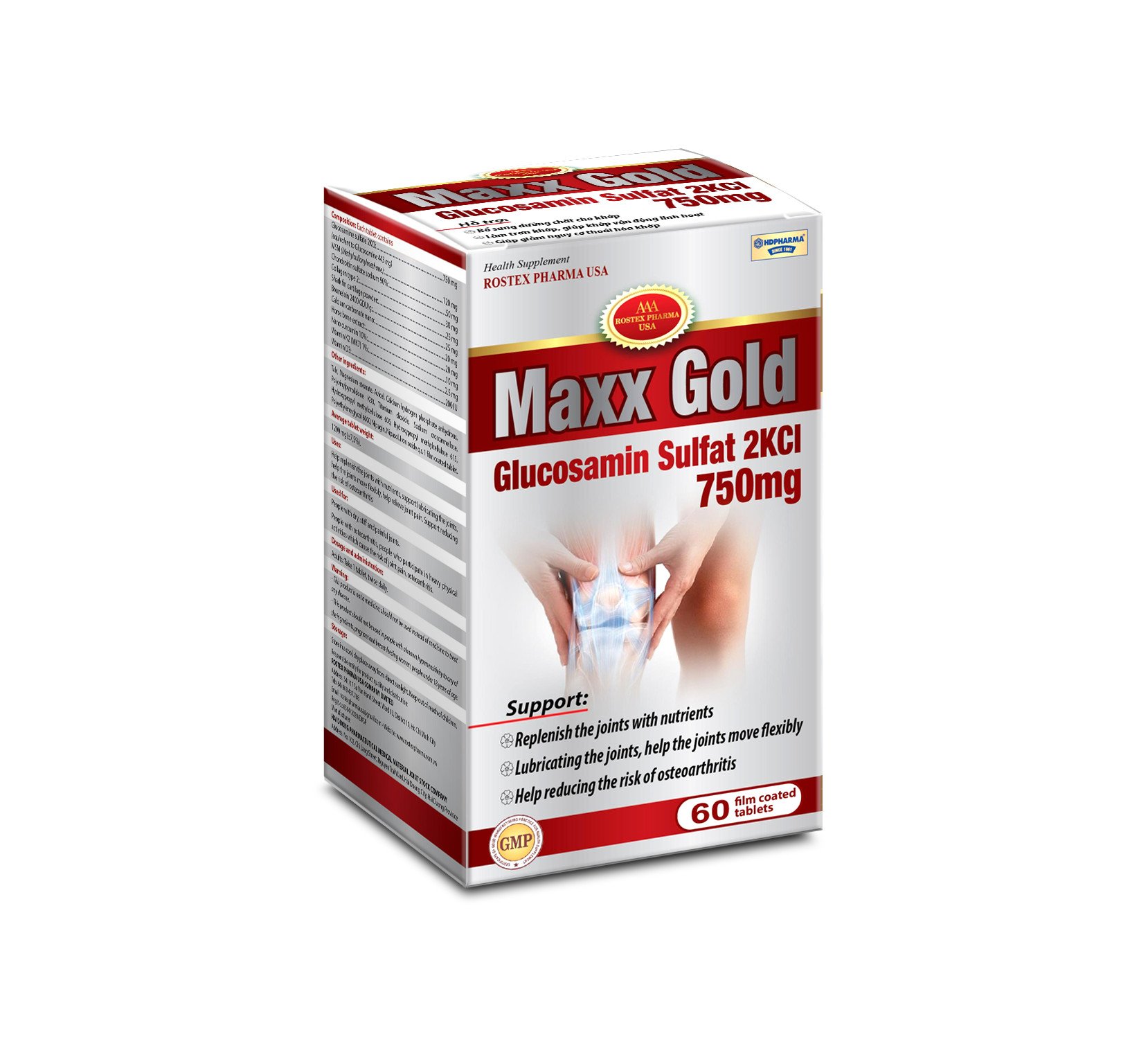 Viên Xương Khớp Maxx Gold HDPHARMA giảm đau nhức xương khớp - 60 viên