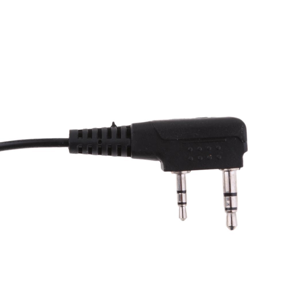 5Pcs 2 Pin Plug Headset Mic Ear Speaker for Kenwood Walkie Talkie 2Way Radio