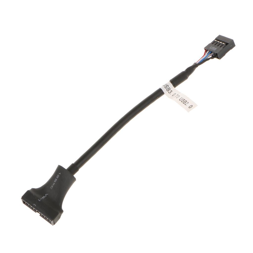 4Pieces USB 3.0 20-pin to USB 2.0 Motherboard 9pin Internal Converter Cable Cord
