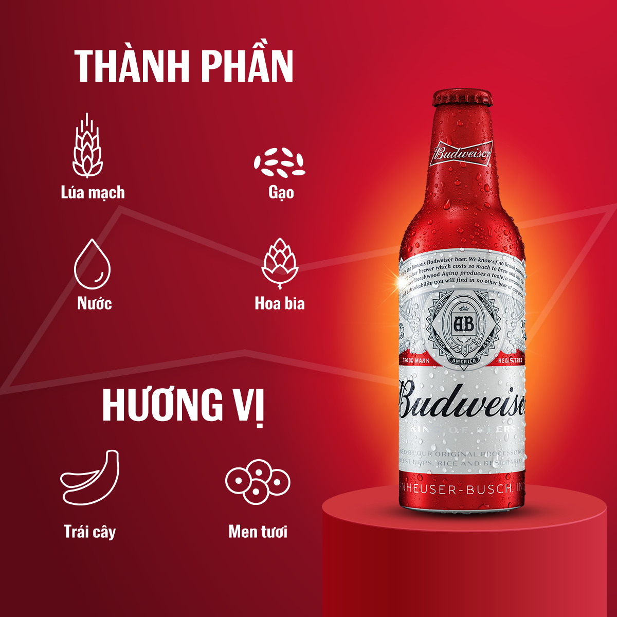 Lốc 6 Chai Budweiser Aluminum Chính Hãng (355ml/ chai)