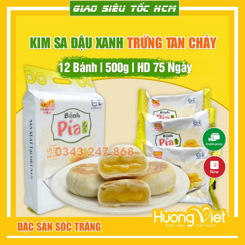 Bánh pía kim sa Tân Huê Viên ĐẬU XANH tan chảy 500g, bánh pía Sóc Trăng tan chảy, vị bán chạy