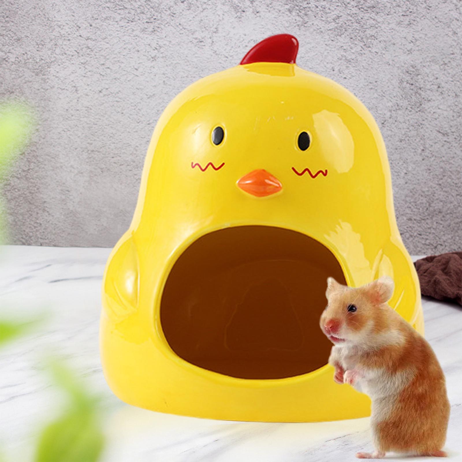 Ceramic Hamster House Hut Cave Cage Summer Cool Small Animals Mini Bed