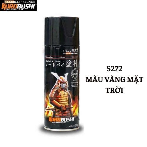 COMBO Sơn Samurai màu vàng mặt trời S272 gồm 4 chai đủ quy trình độ bền cao (Lót – Nền 102 - Màu S272 - Bóng )