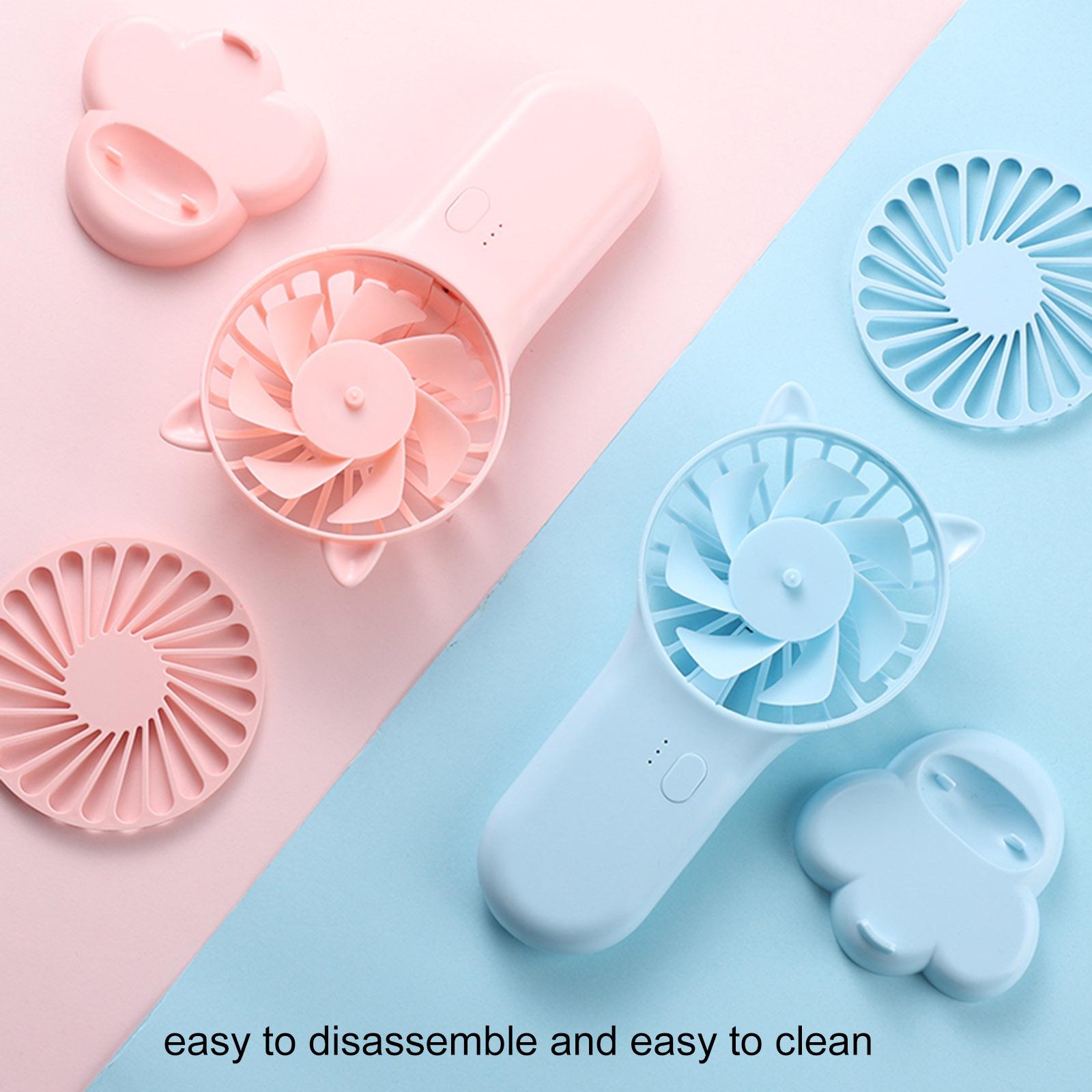 Quạt di động mini 3 tốc độ có thể điều chỉnh công tắc điều khiển bật tắt có thể sạc lại bằng USB