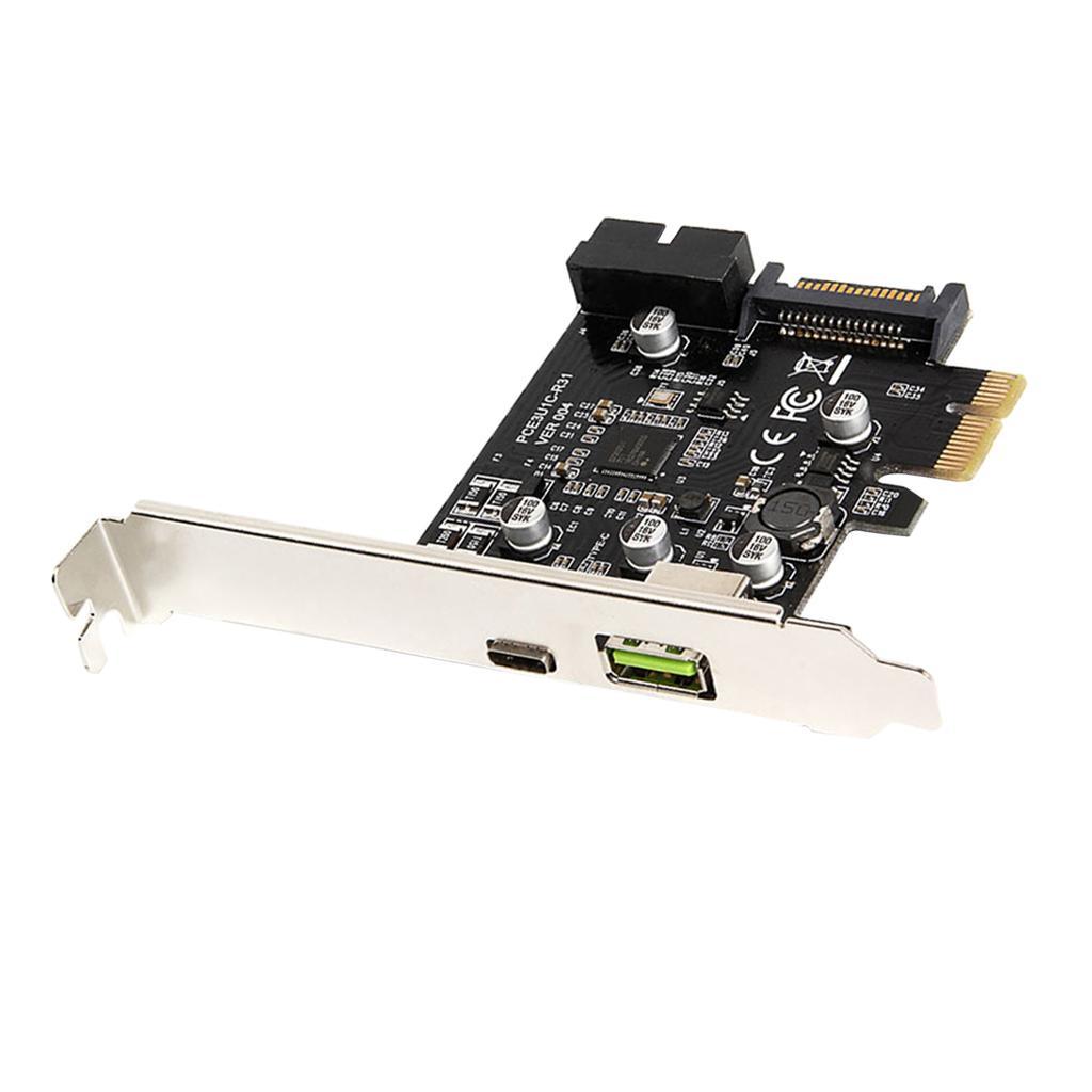 PCI-e To USB3.1 Type-C Expansion Card / To USB 2.4A Fast Charge+19PIN