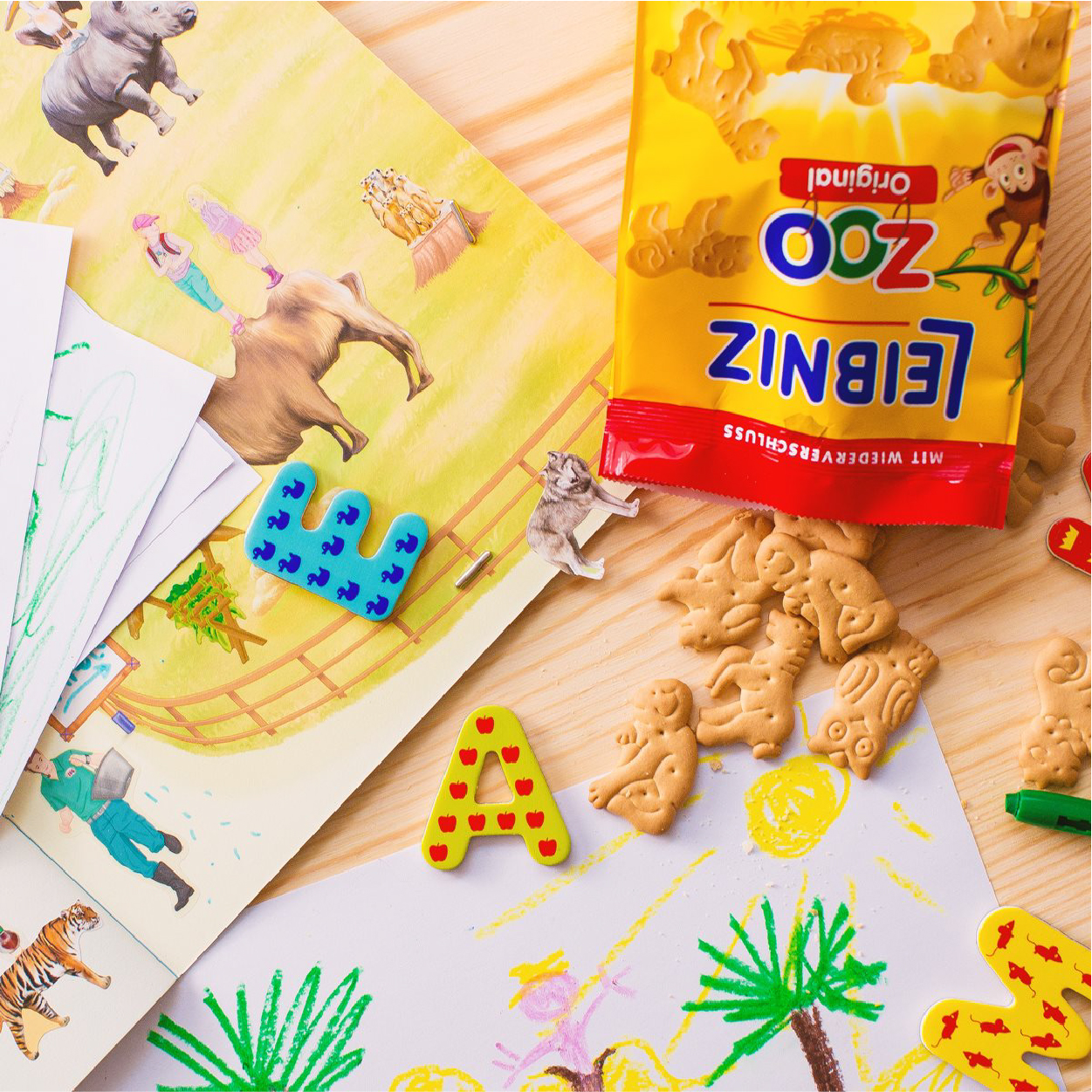 Bánh quy ca cao hình thú rừng nhiệt đới Bahlsen Zoo