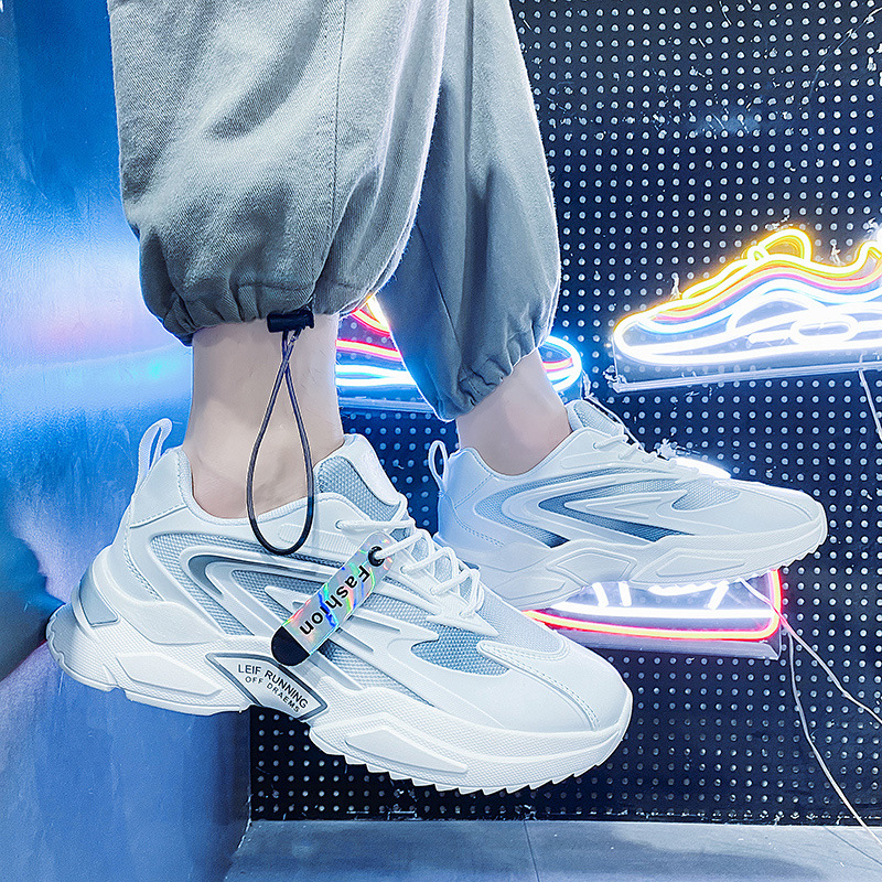 Giày Thể Thao Nam AZARA- Sneaker Màu Viền Xám - Viền Xanh Tím, Giày Thể Thao Chạy Bộ, Đế Chống Sốc, Đàn Hồi Tốt - G5391