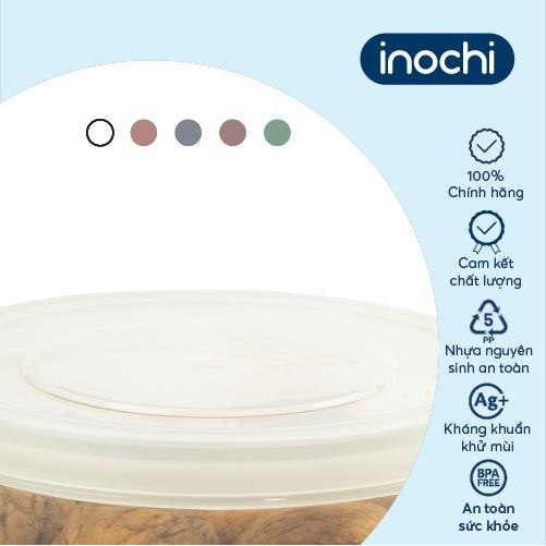 Hộp thực phẩm tròn Inochi - Hokkaido 1500ml màu Xanh/Hồng/Cam/Trắng