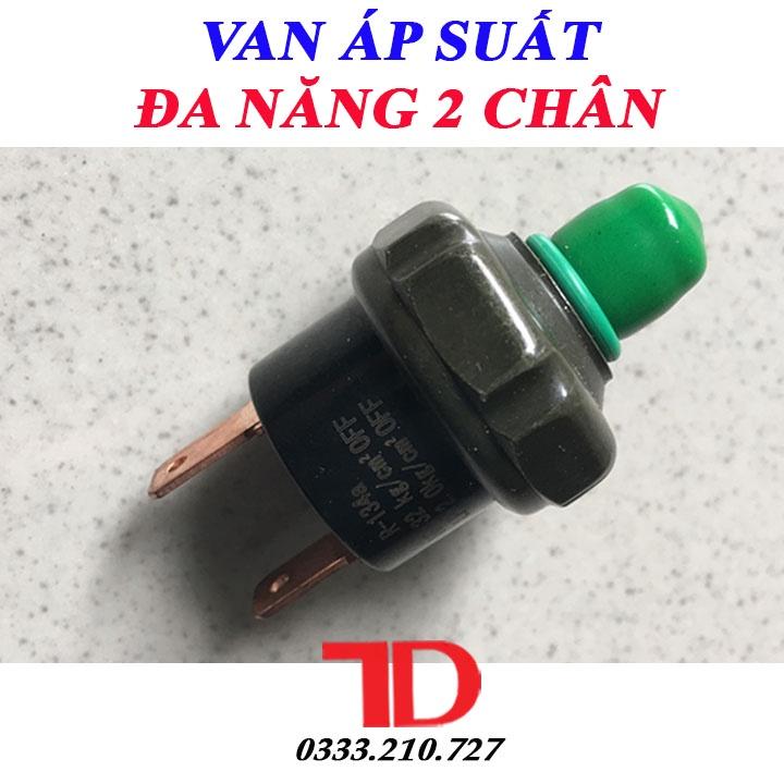 Van áp xuất 2 chân cắm dùng cho hệ thống điều hòa ô tô, hệ thống lọc môi chất lạnh oto, van an toàn giúp bảo vệ hệ thống