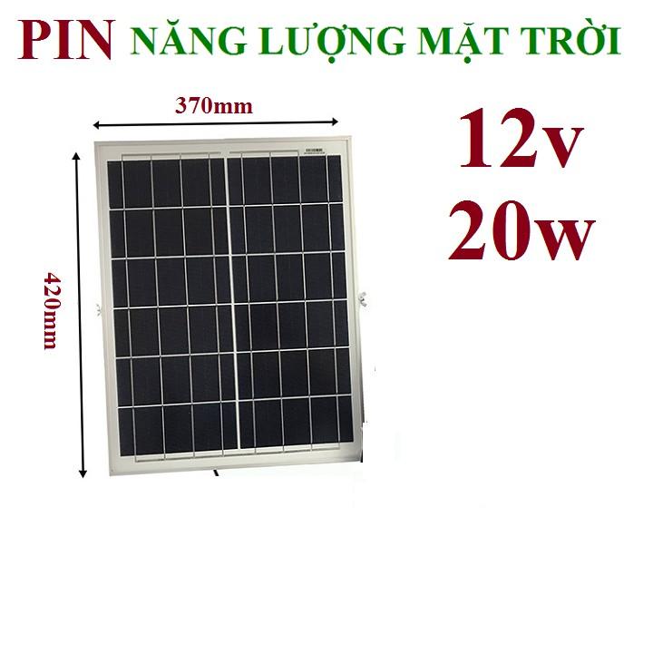 Tấm 35 x 45cm pin năng lượng mặt trời 20w sạc bình ắc quy