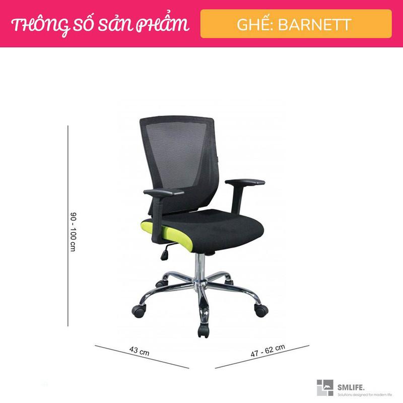 Ghế xoay văn phòng lưng trung bọc lưới SMLIFE Barnett