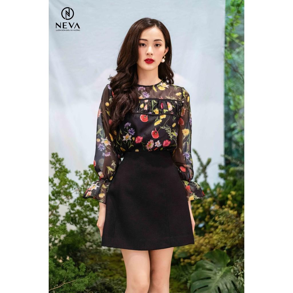 Neva - Áo sơ mi dài tay in hoa đồng tiền – 20F1W140176H011