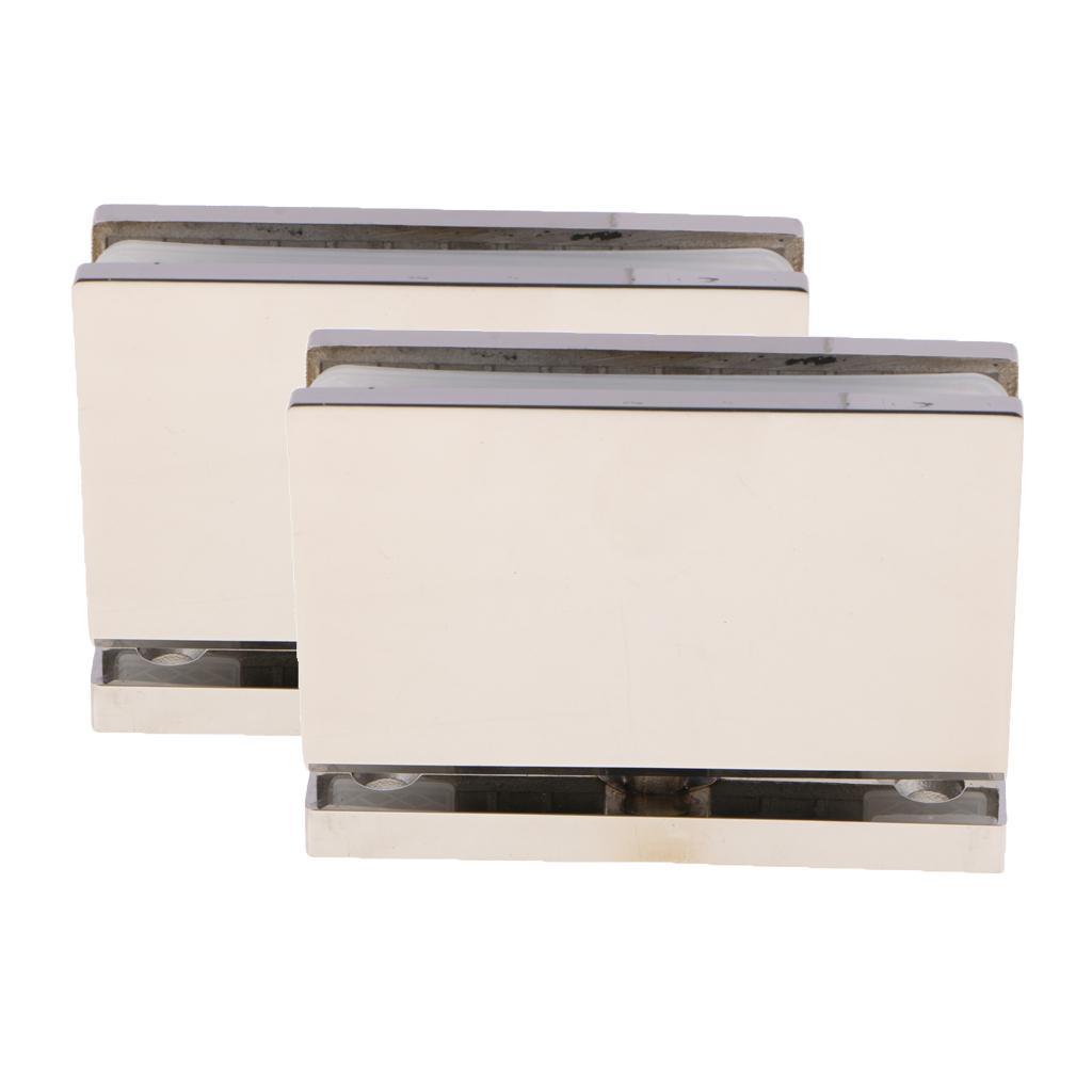 2pcs 360 Bathroom Showcase Cabinet Bracket Glass Shower Door Hinge-5mm