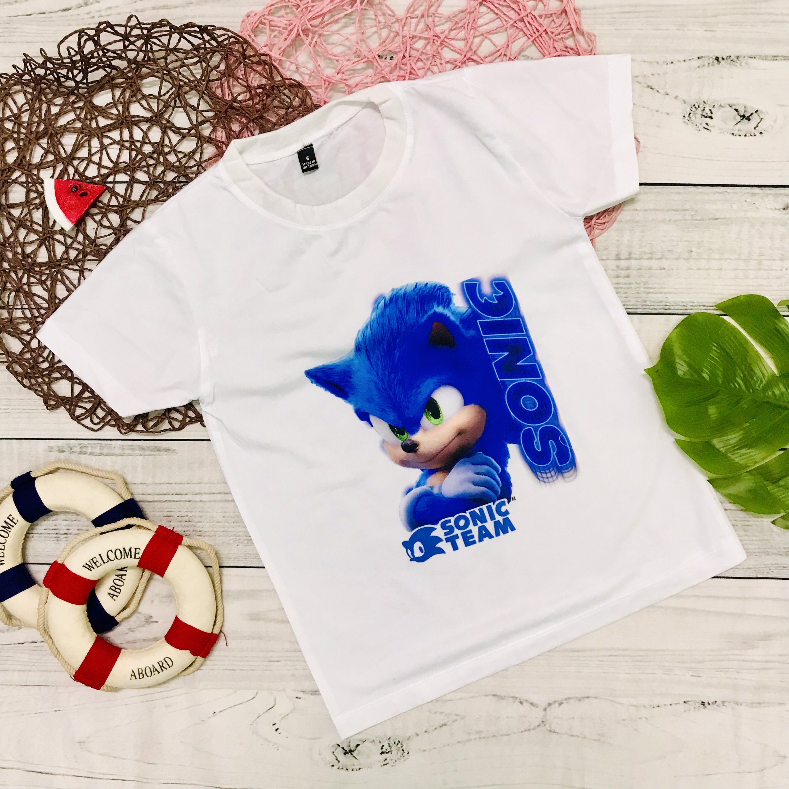 Áo thun Unisex in hình Sonic cho bé trai