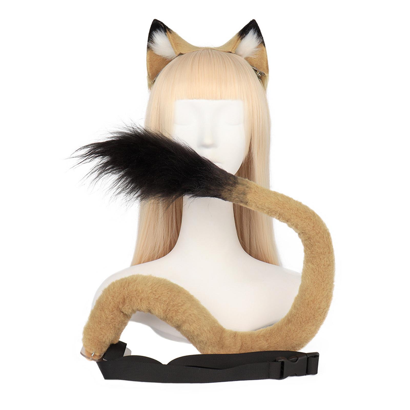 Lion Ear and Tail Set for Women Girls Lolita Cosplay for Costume Accessory