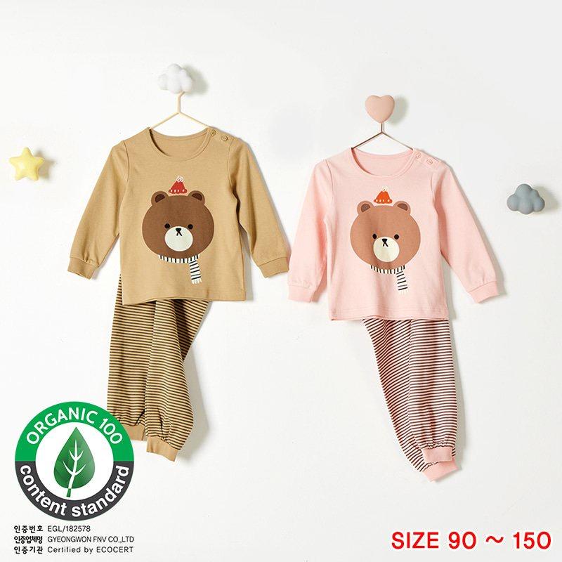 Bộ đồ quần áo dài tay cotton mùa thu đông dáng rộng cho bé gái U1047 - Unifriend Hàn Quốc, Cotton Organic