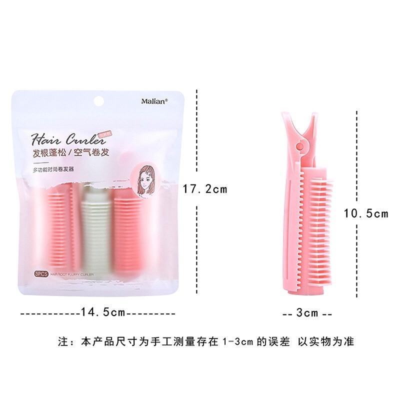 Set 3 lô kẹp uốn phồng chân tóc Hàn quốc màu pastel dễ thương