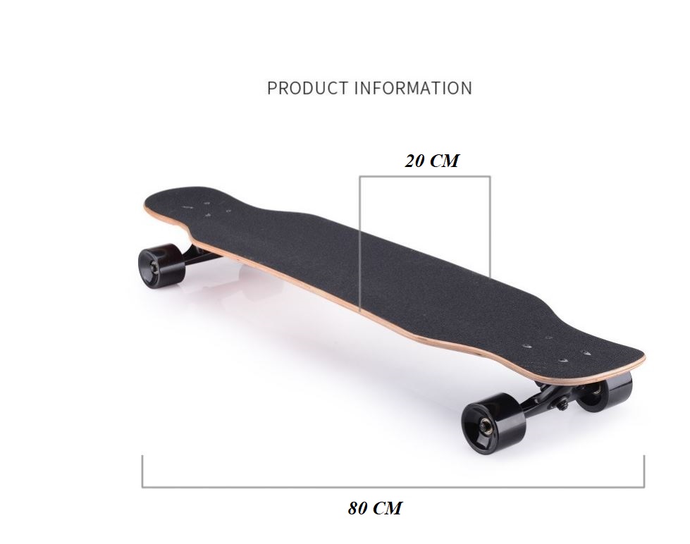 Ván trượt Phát Sáng Dài 80*20cm Thể Thao Mặt Nhám Mẫu LONGBOARD Cao Cấp 