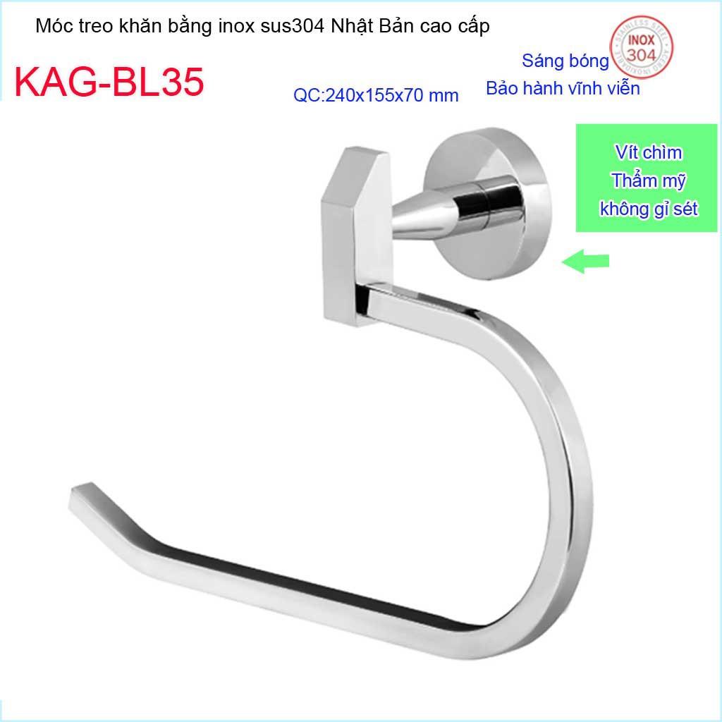 Vòng treo khăn Inox Kace, Vòi treo khăn tắm Inox SUS304 Nhật Bản