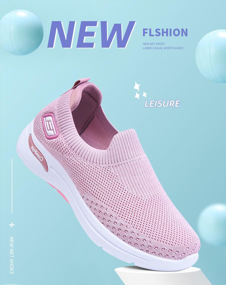 Giày tennis thời trang Giày tennis Ánh sáng Phụ nữ Thể thao Thể thao trượt trên giày đi bộ giản dị nữ Color: Pink Running shoes Shoe Size: 8.5