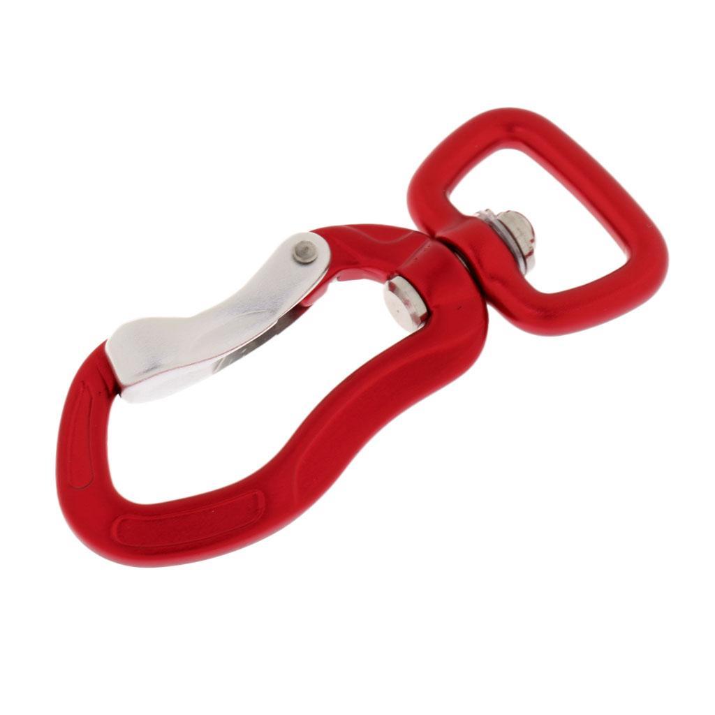 2pcs Aluminum Alloy Swivel Eye Snap Hook Carabiner Clip for Climbing, Camping, Hiking, Mountaineering or Backpack Hook, Keychain