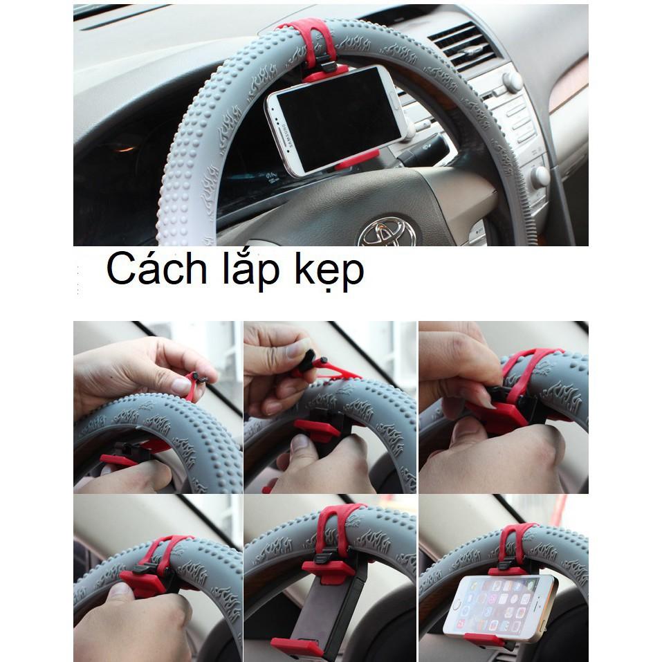Giá gắn điện thoại trên vô lăng ô tô