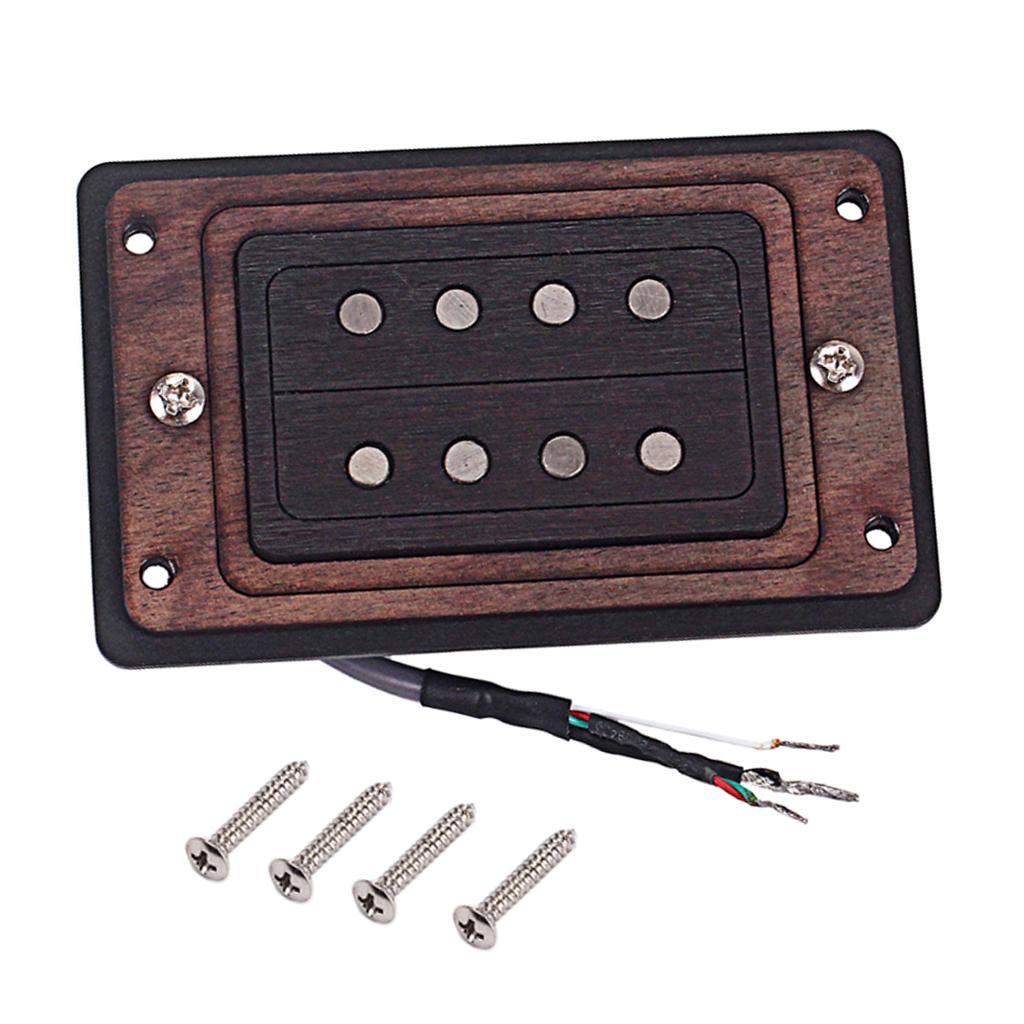 1 Set 4-String Humbucker Pickup With Screws For Cigar Box Guitar/Electronic Ukulele DIY