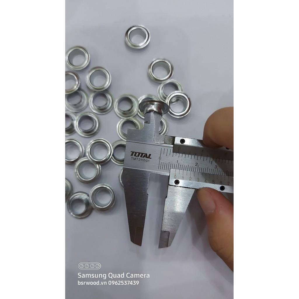Combo cây bộ đục lỗ + cây đóng khoen ore 10mm + đế đóng khoen + 100 cái khoen ore 10mm bằng sắt