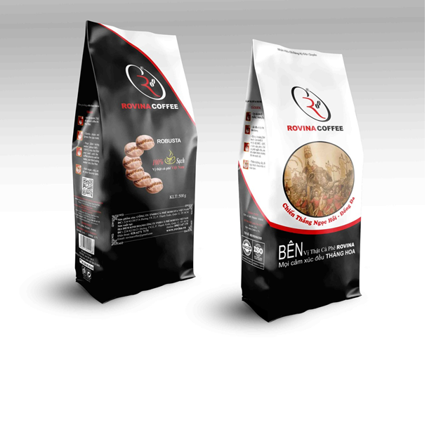 Cà Phê Robusta – Rang Xay - Pha Phin – 500gr Hương Vị Cân Bằng Mùi Thơm Nhẹ, Vị Êm Thương Hiệu Rovina Coffee