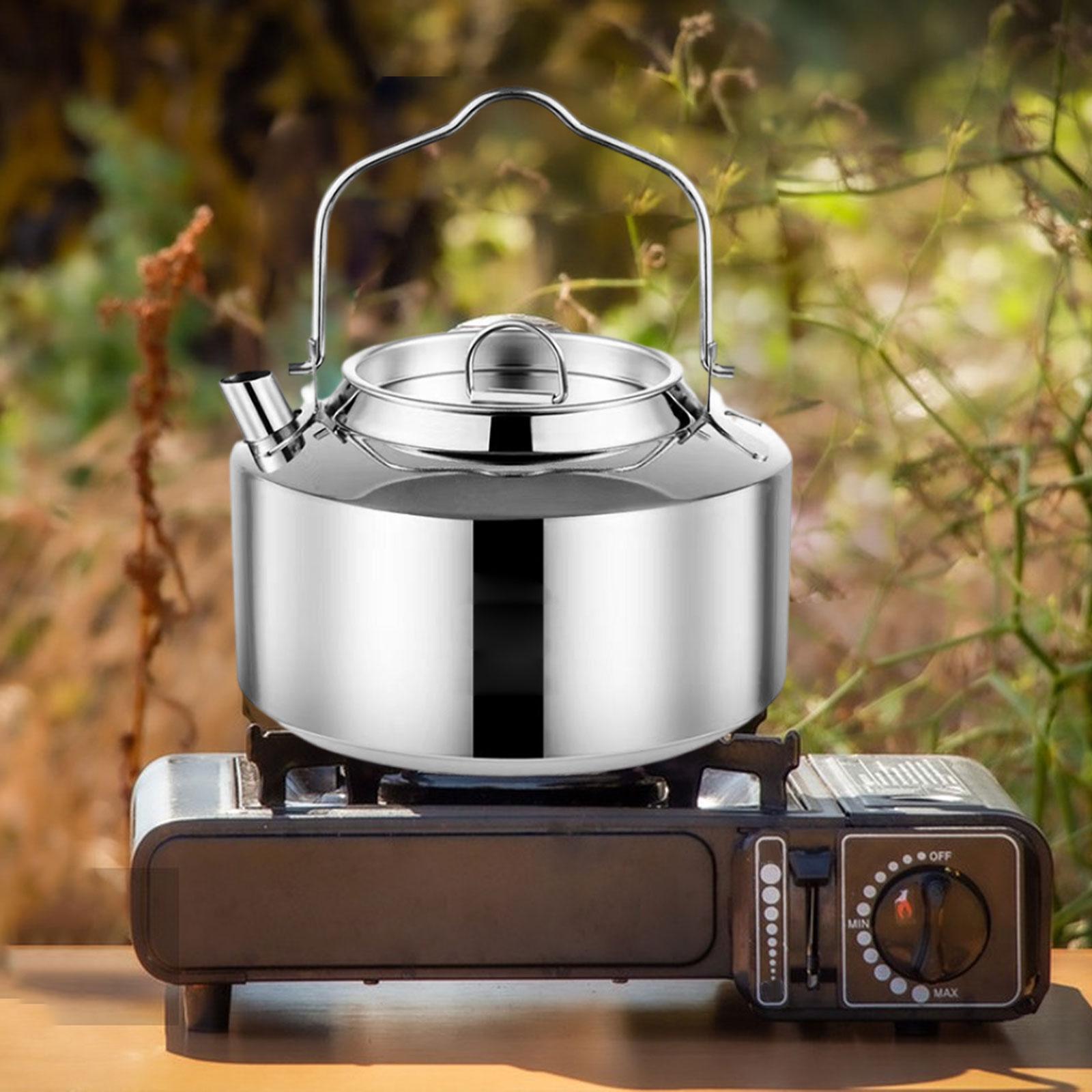 Tea Kettle Coffee Pot Stainless Steel Camping Kettle for Camping Accessories