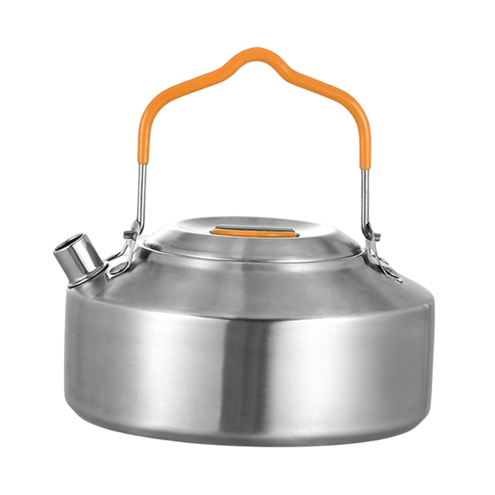 Camping Kettle Teapot Cookware with Handle Outdoor Tea Coffee Pot for Hiking