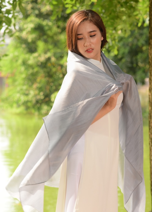 Khăn Lụa Truyền Thống SenSilk - Silk Shawl 100% Pure Silk - Quà Tặng Khăn Lụa Cao Cấp - Silk Gift for Men Women