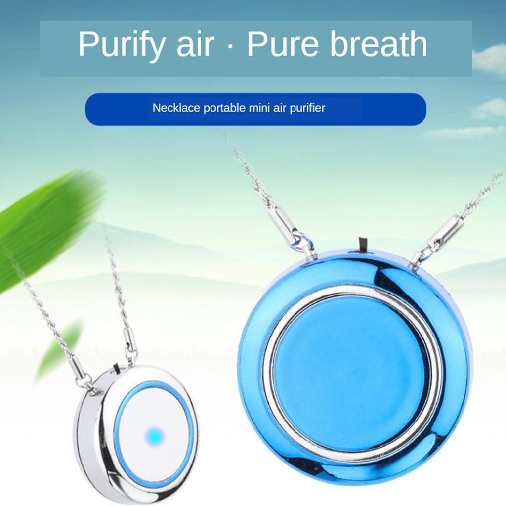 Wearable Necklace Air Purifier Portable Negative Ion Generator USB