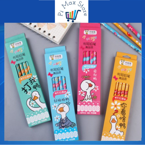 Set 6 Bút Chì Chuốt Cao Cấp Bằng Gỗ Cho Bé