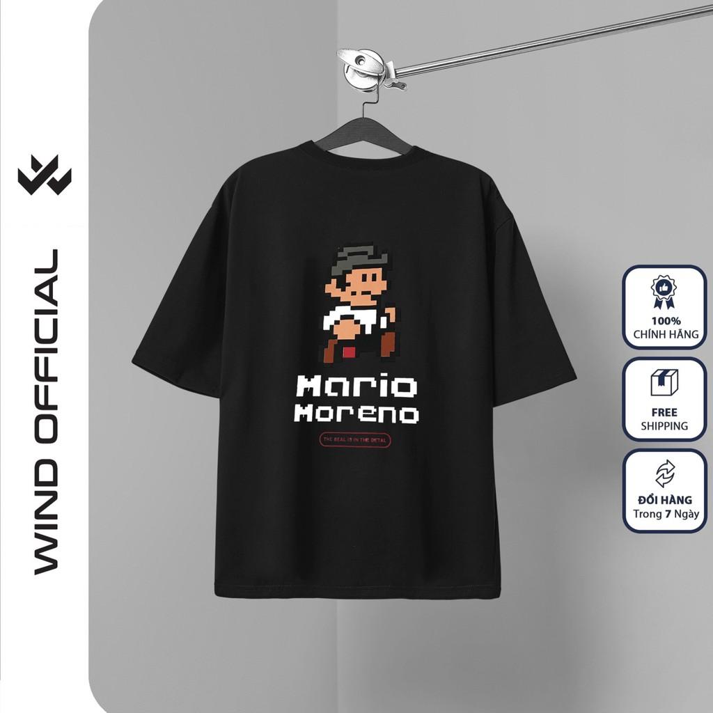 Áo phông tay lỡ unisex WIND bản Premium dáng rộng MARIO nam nữ ulzzang oversize