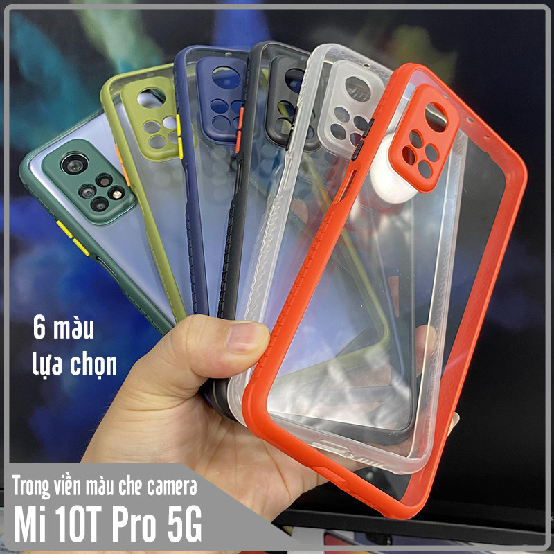 Ốp lưng cho Xiaomi Mi 10T Pro - Redmi K30S trong viền màu che camera 4 Gốc chống sốc