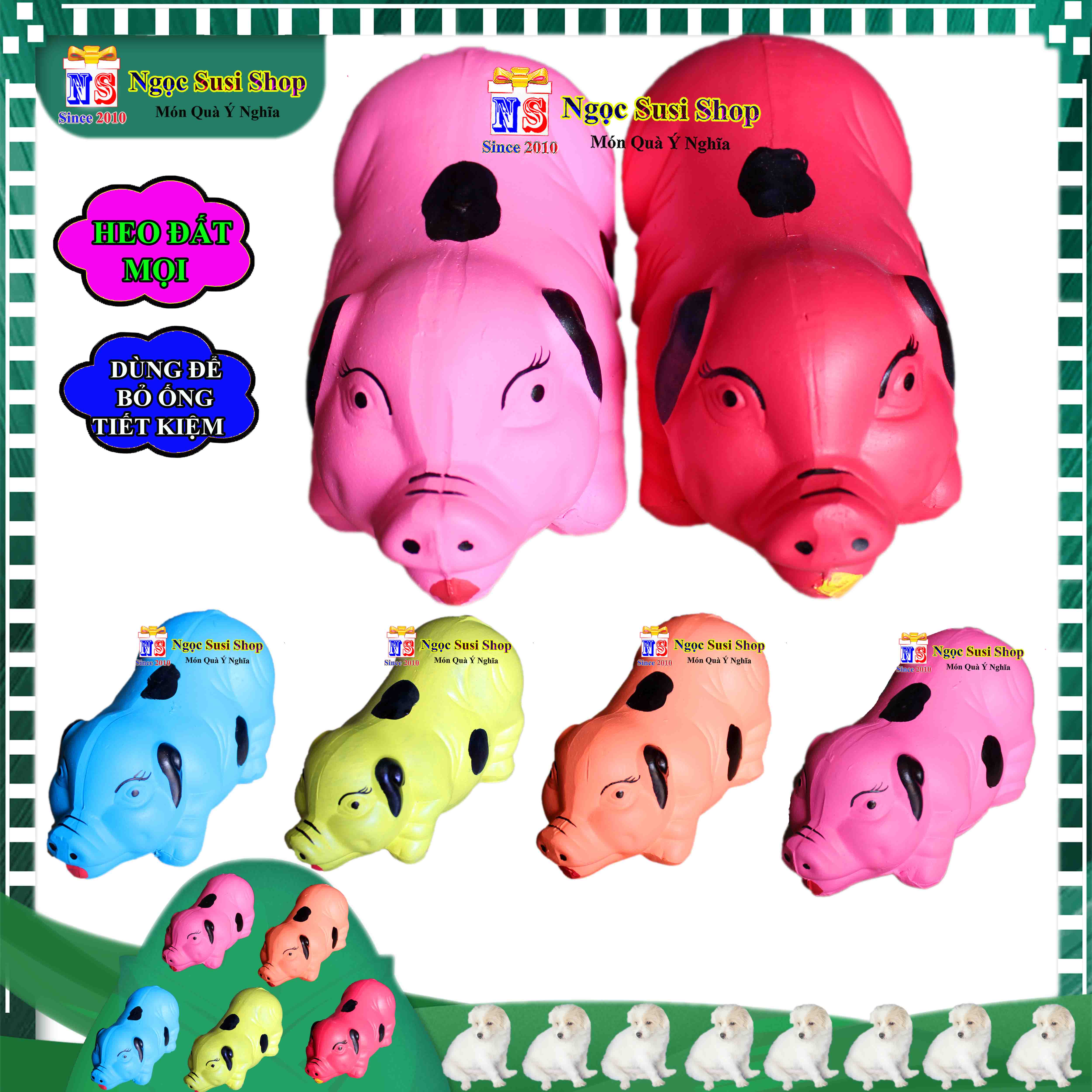 HEO ĐẤT MỌI TIẾT KIỆM BỎ ỐNG ĐỂ DÀNH SIZE NHỎ 22CM SIÊU CƯNG - LỢN ĐẤT TIẾT KIỆM HÀNG ĐẸP NGẪU NHIÊN MÀU